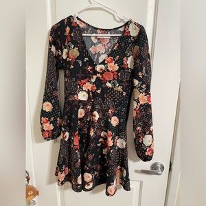 Dark floral dress